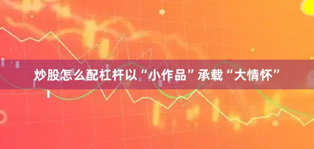 炒股怎么配杠杆以“小作品”承载“大情怀”